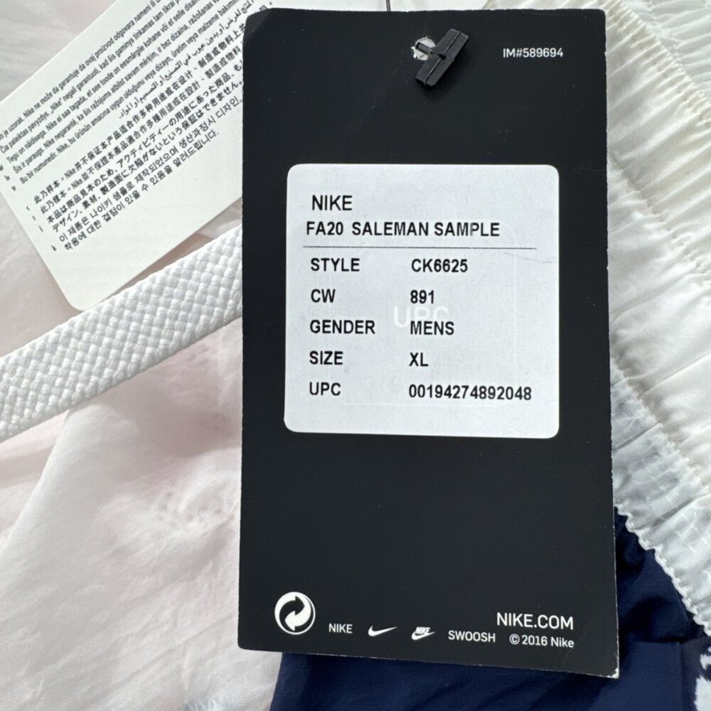 Nike Windbreaker Pants Mens XL Orange Dri Fit Loose Lined Saleman Sample NEW - Picture 6 of 12